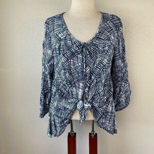 Style & Co Button Down Tunic Top Size M EUC